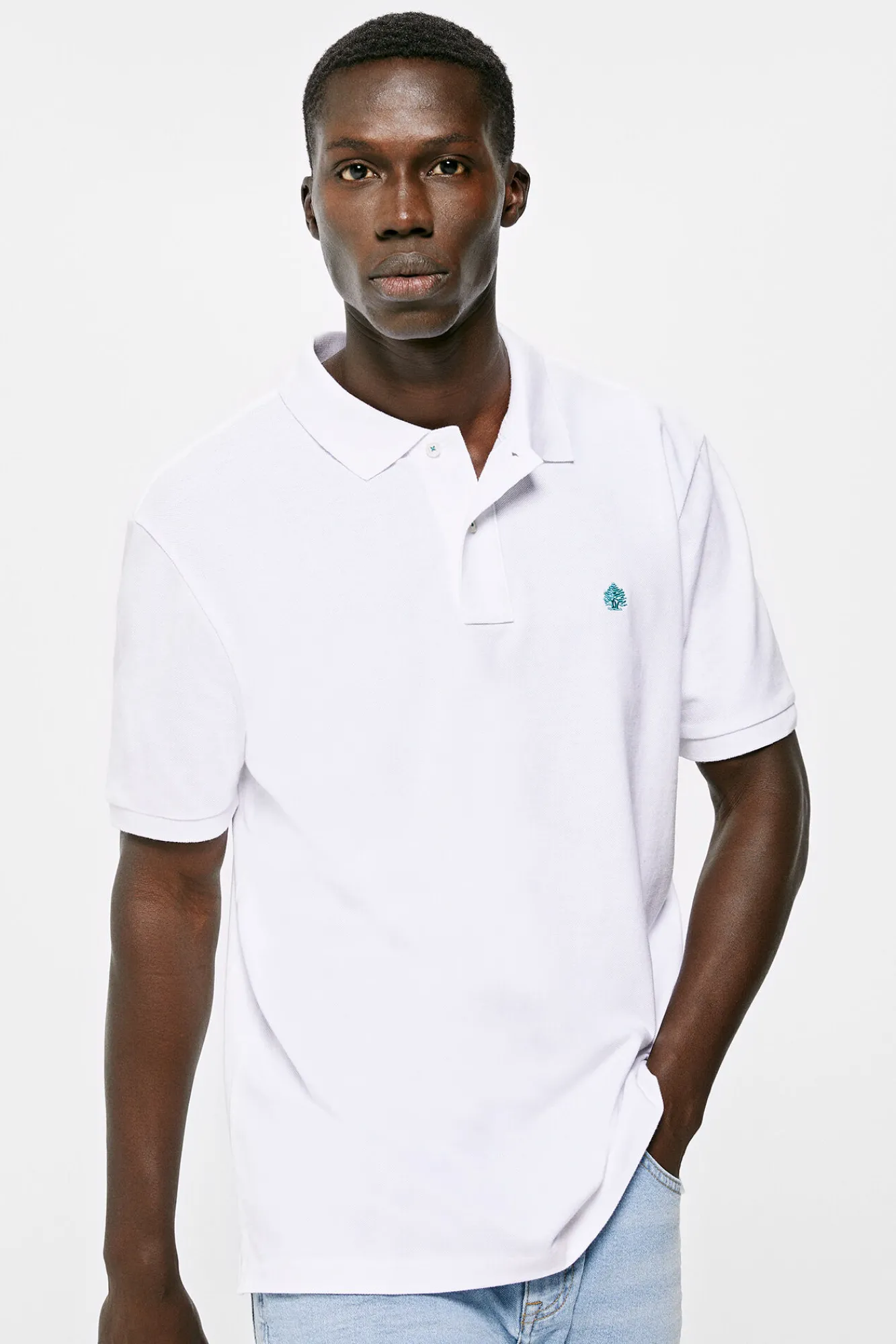 * Polo Pique Basico Blanco Sale