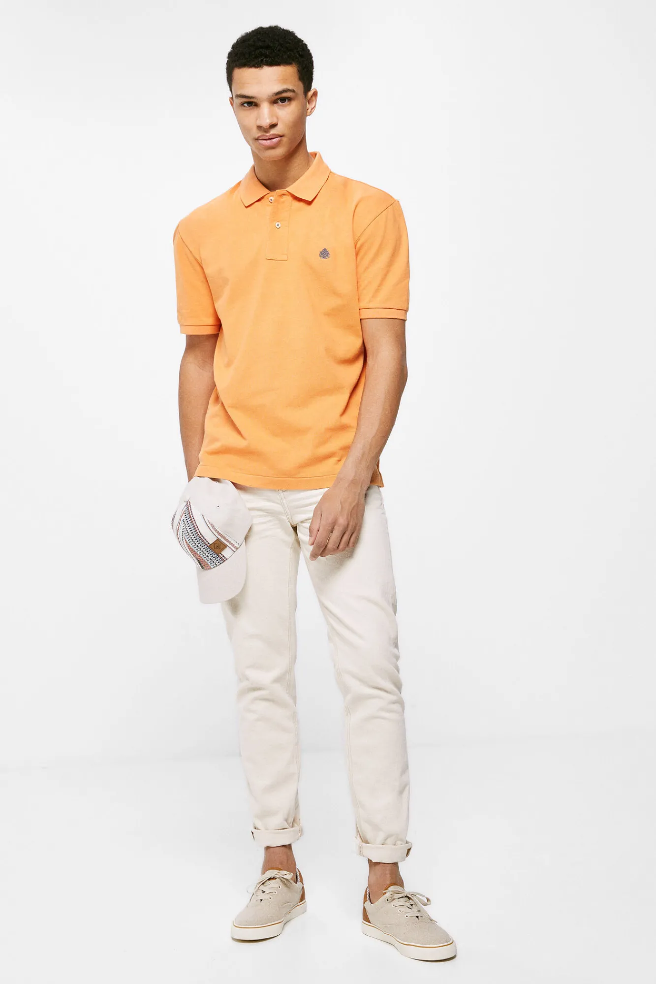 * Polo Pique Basico Naranja