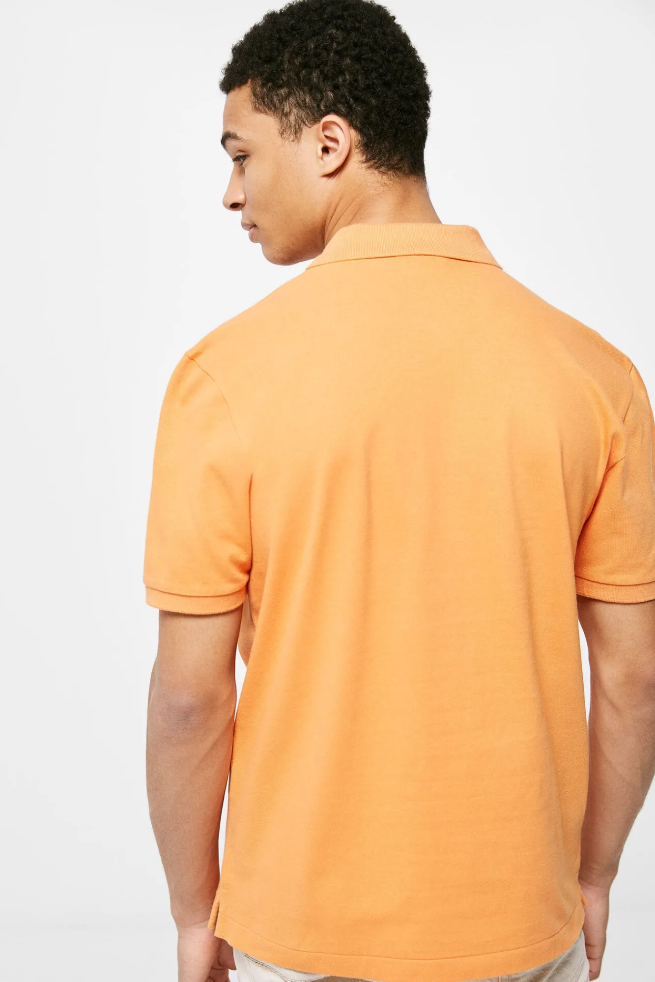 * Polo Pique Basico Naranja