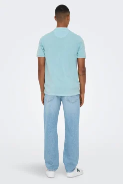 Only & Sons Polo Pique Basico Azul Medio