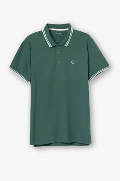 Tiffosi Polo Pique Con Detalle Rayas Verde Online