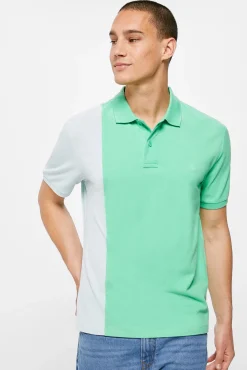 * Polo Pique Contraste Color Verde
