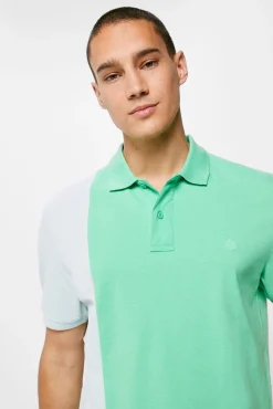 * Polo Pique Contraste Color Verde