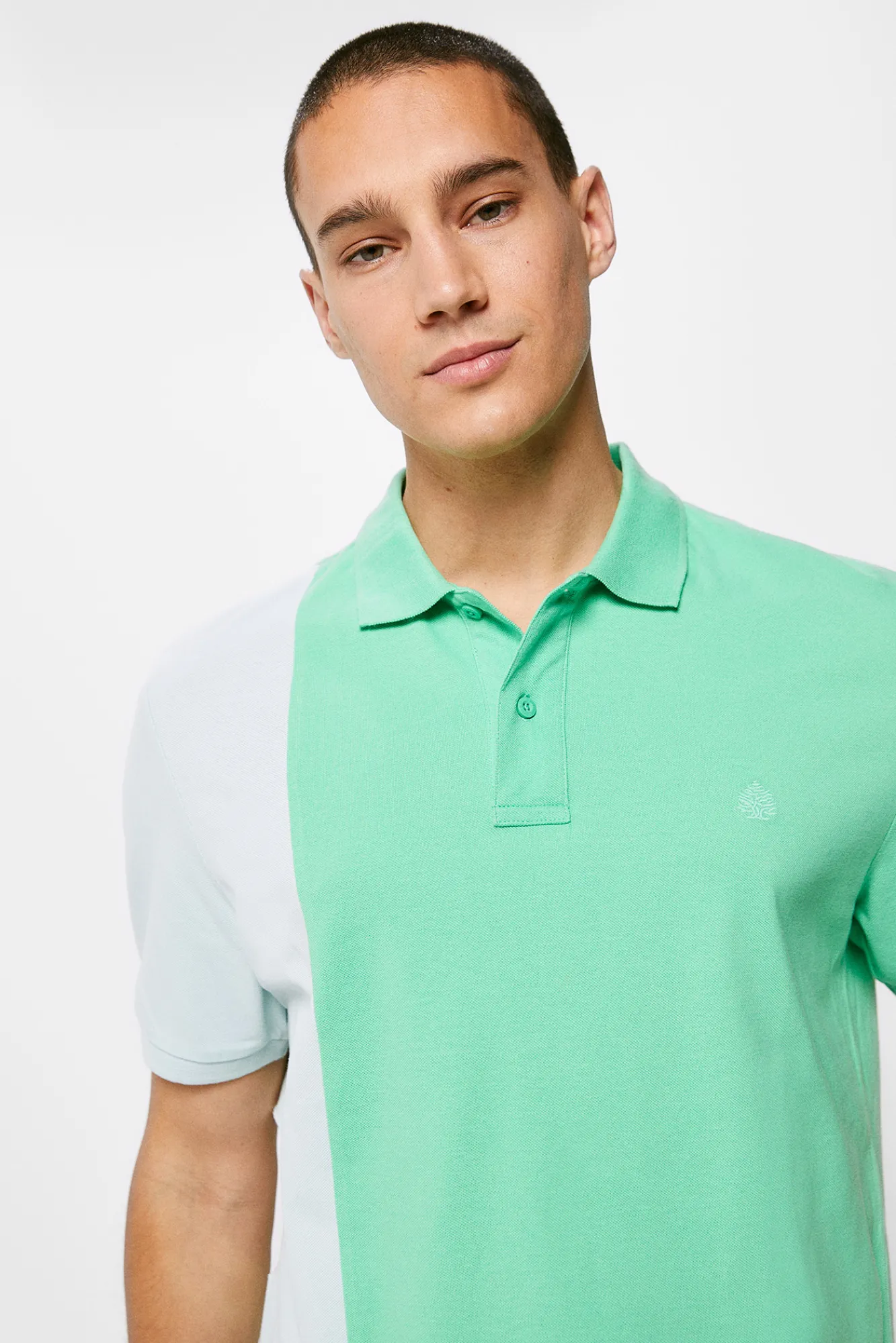 * Polo Pique Contraste Color Verde