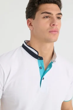 Inside Polo Pique Cuello Mao Blanco Sale