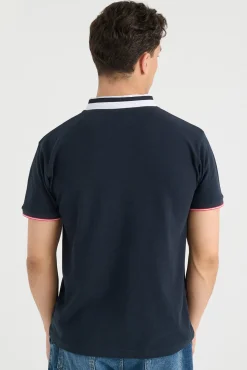 Inside Polo Pique Cuello Mao Azul Oscuro New