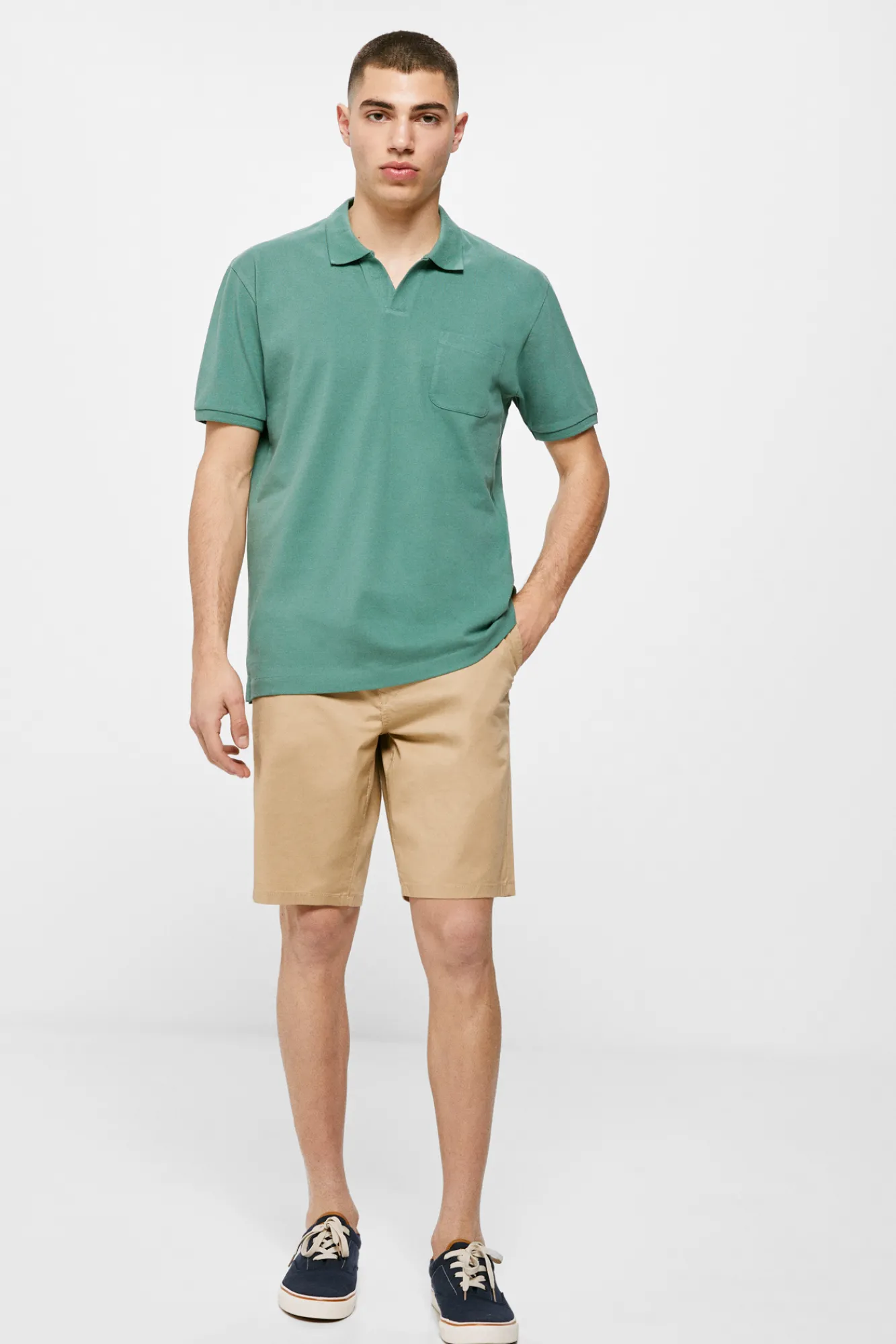 * Polo Pique Cuello Resort Verde Outlet