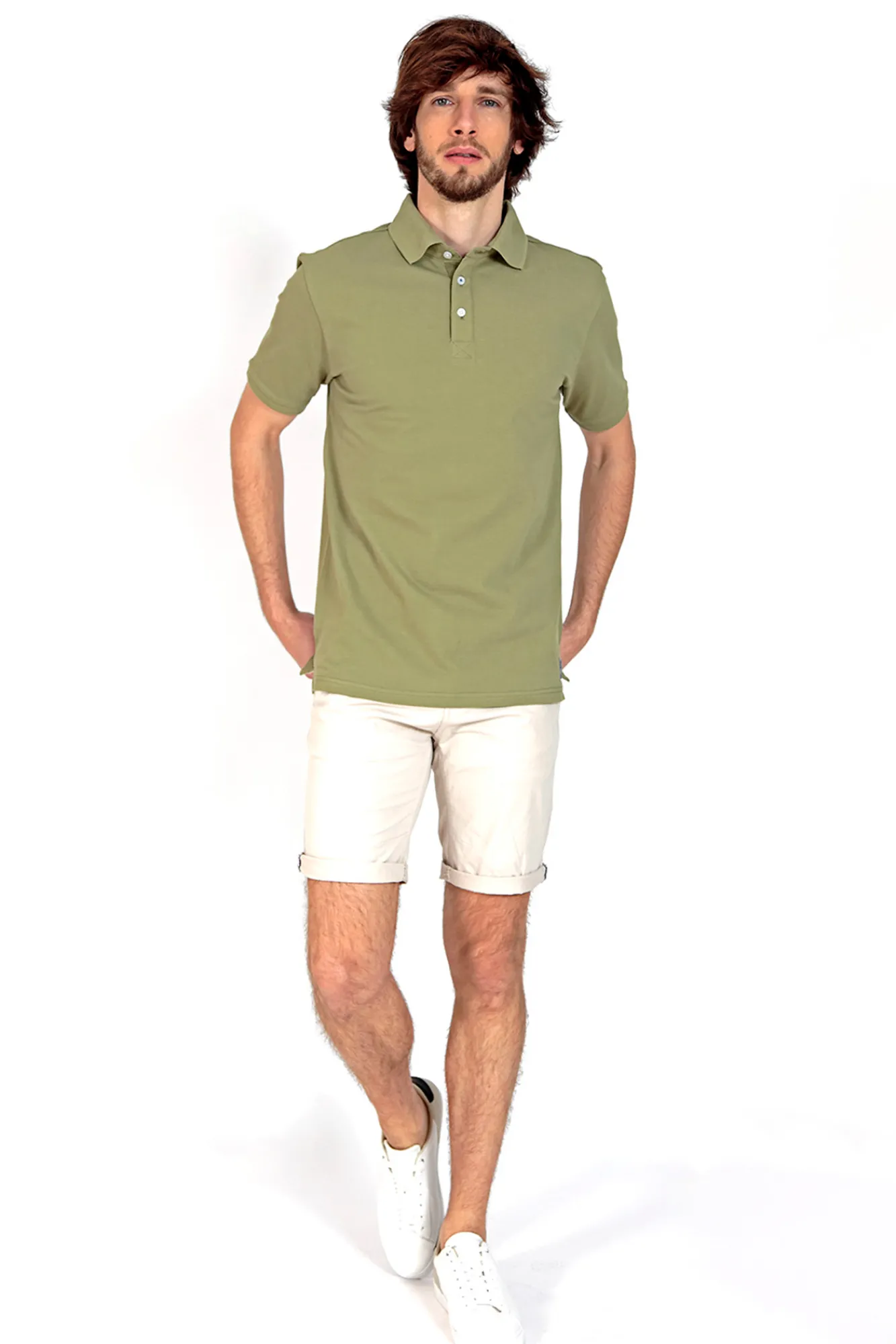 Brave Soul Polo Pique De Manga Corta. Verde Sale