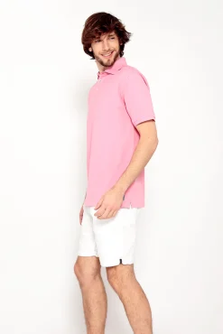 Brave Soul Polo Pique De Manga Corta. Rosa Discount