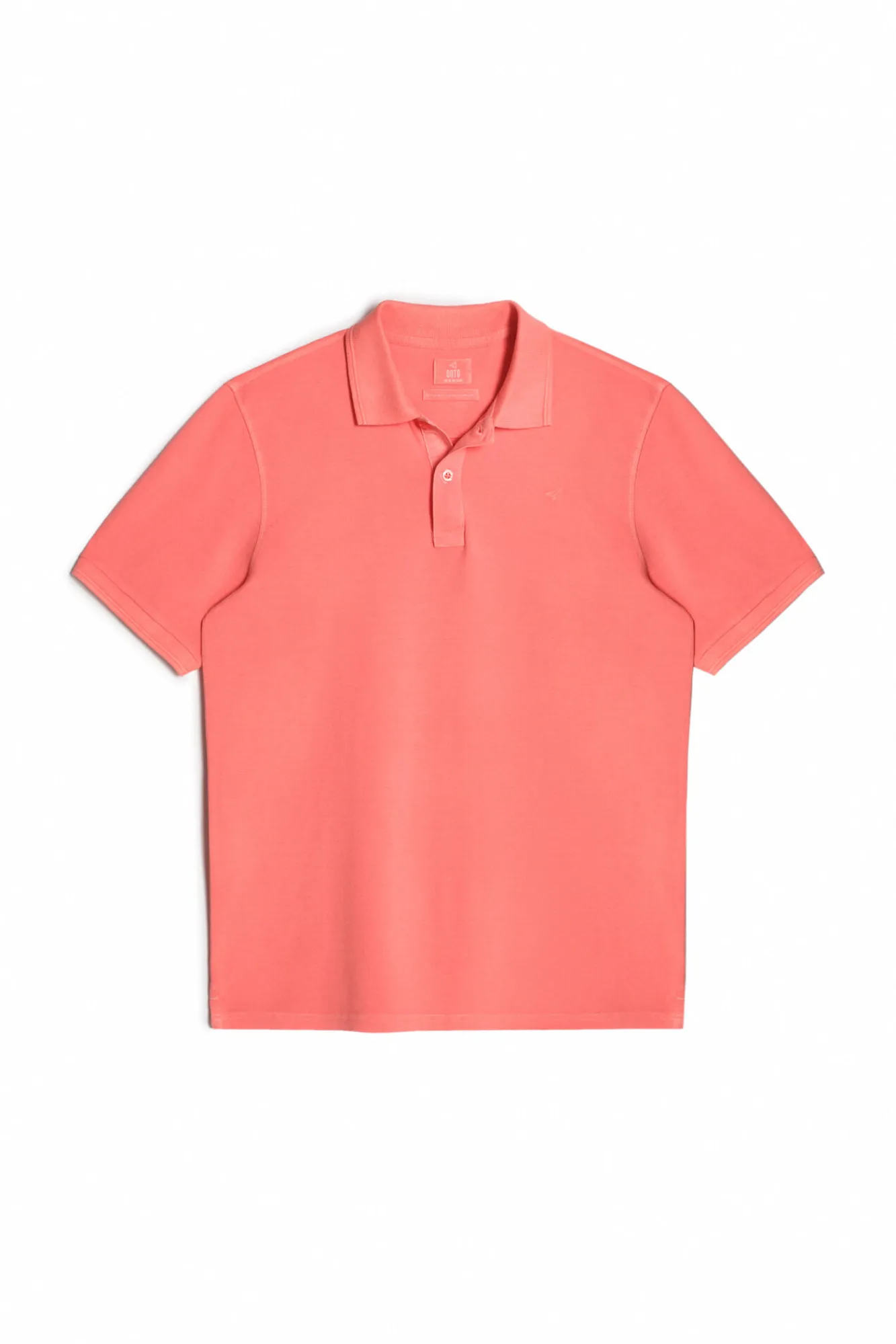 Ooto Polo Pique Lavado Bordado Avion Coral New