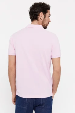 Cortefiel Polo Pique Logo Rosa Hot