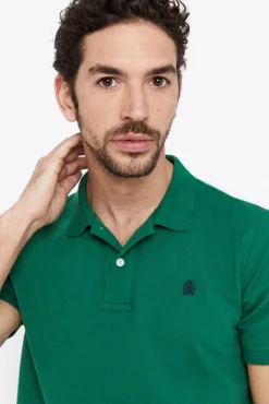 Cortefiel Polo Pique Logo Verde