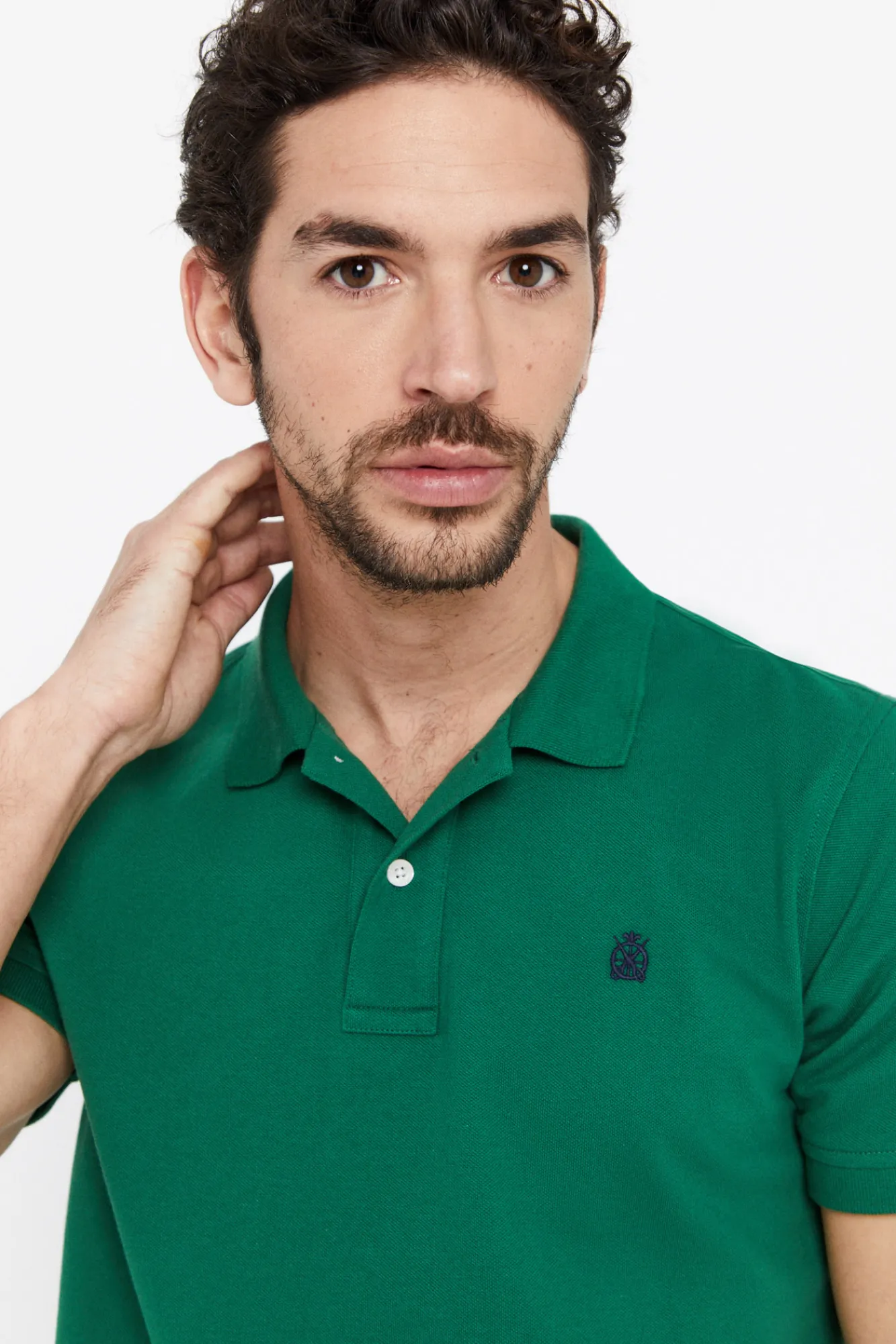 Cortefiel Polo Pique Logo Verde
