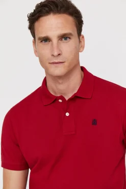 Cortefiel Polo Pique Logo Granate Outlet