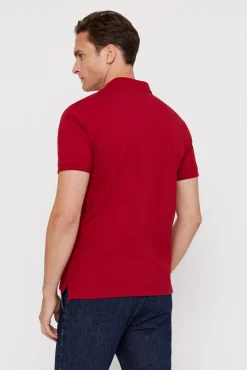 Cortefiel Polo Pique Logo Granate Outlet