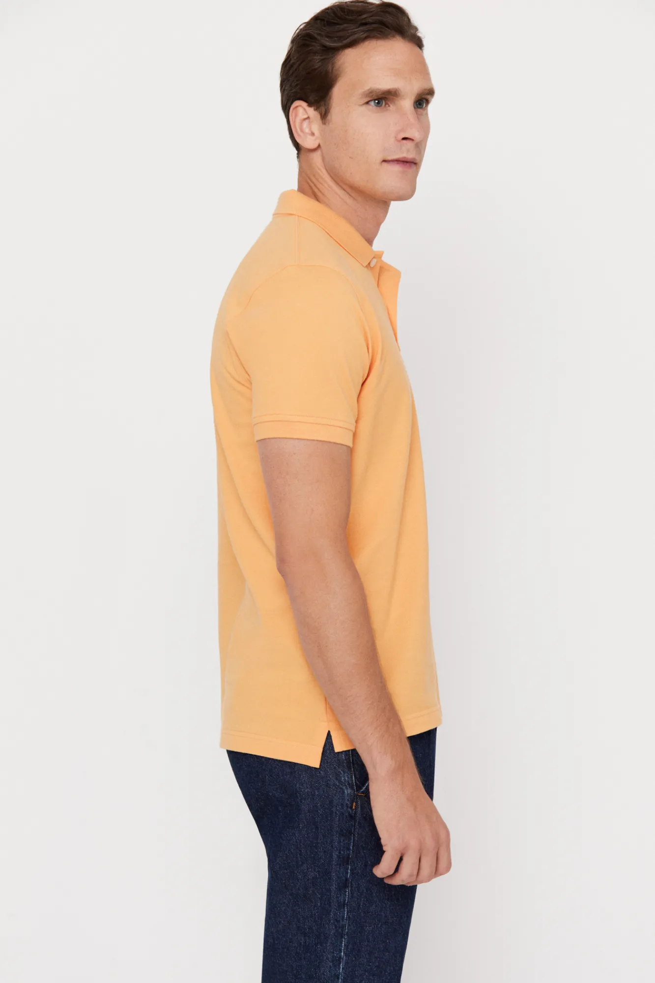 Cortefiel Polo Pique Logo Naranja New