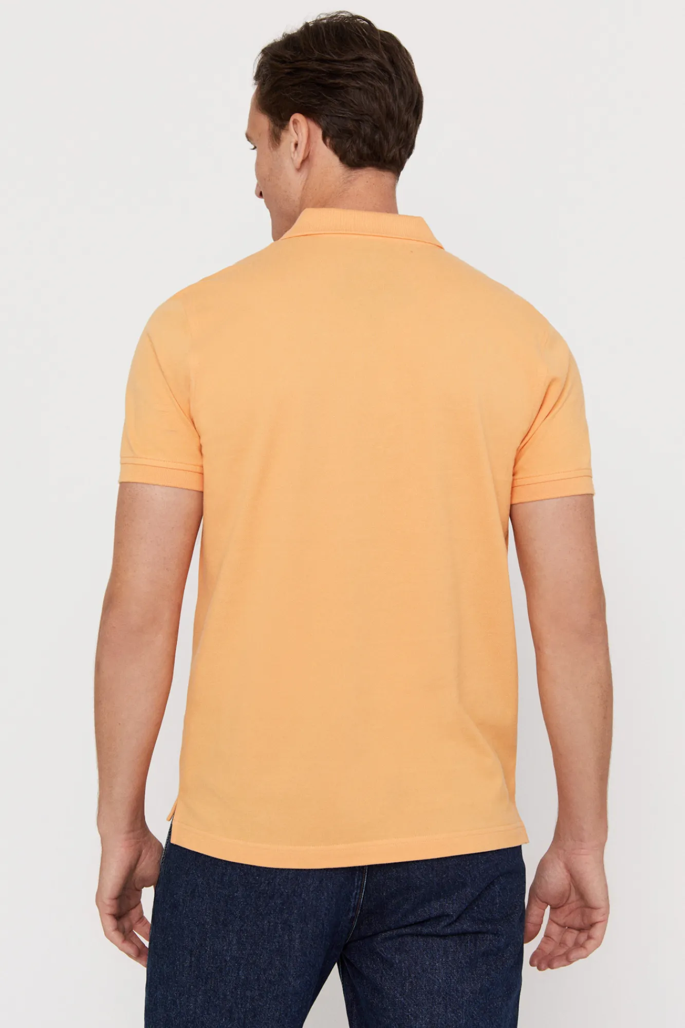 Cortefiel Polo Pique Logo Naranja New