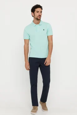 Cortefiel Polo Pique Logo Verde