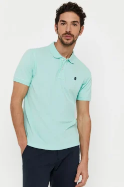 Cortefiel Polo Pique Logo Verde