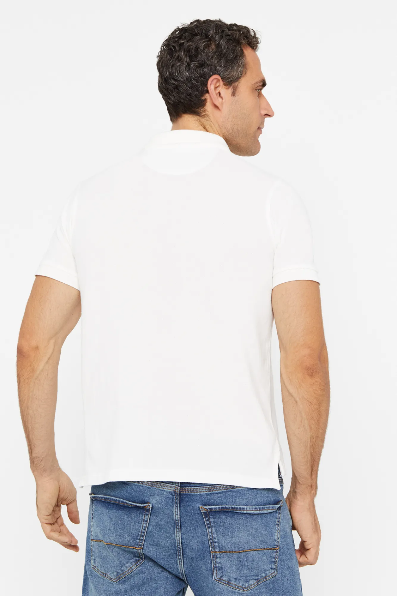 Cortefiel Polo Pique Logo Marfil Best