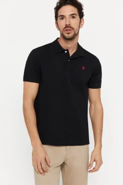 Cortefiel Polo Pique Logo Negro