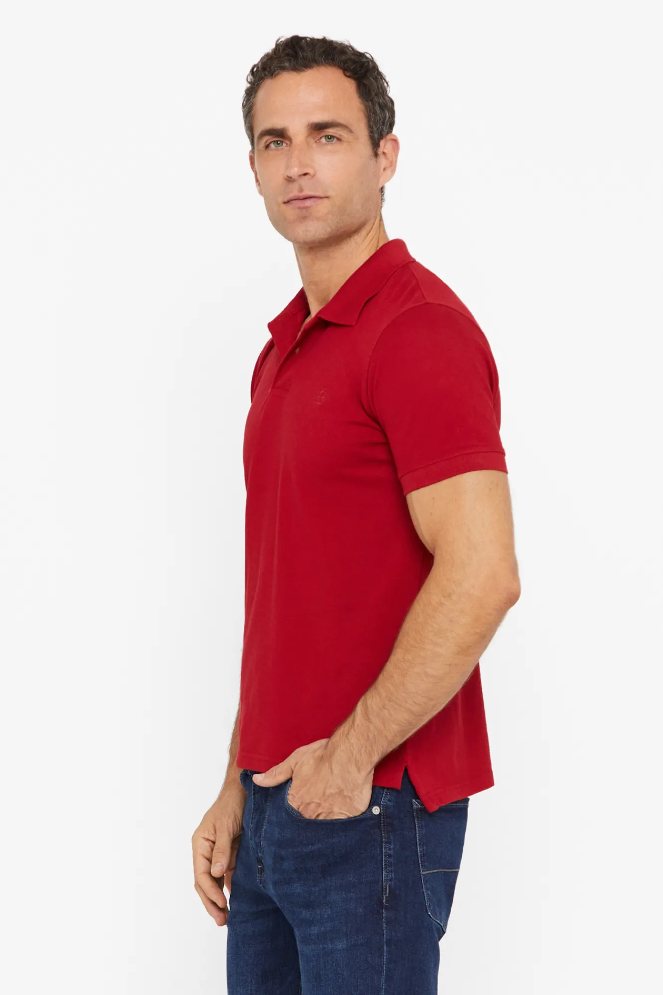 Cortefiel Polo Pique Logo Rojo Best
