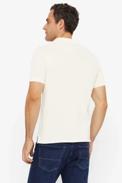 Cortefiel Polo Pique Logo Beige Hot