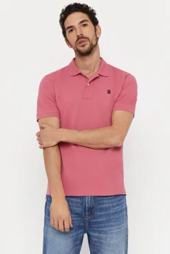 Cortefiel Polo Pique Logo Rosa Sale