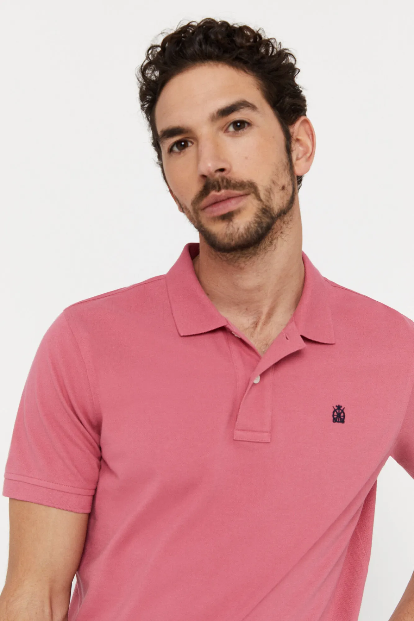 Cortefiel Polo Pique Logo Rosa Sale