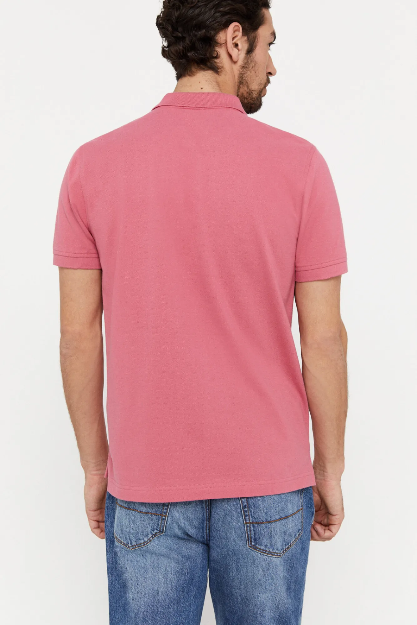 Cortefiel Polo Pique Logo Rosa Sale