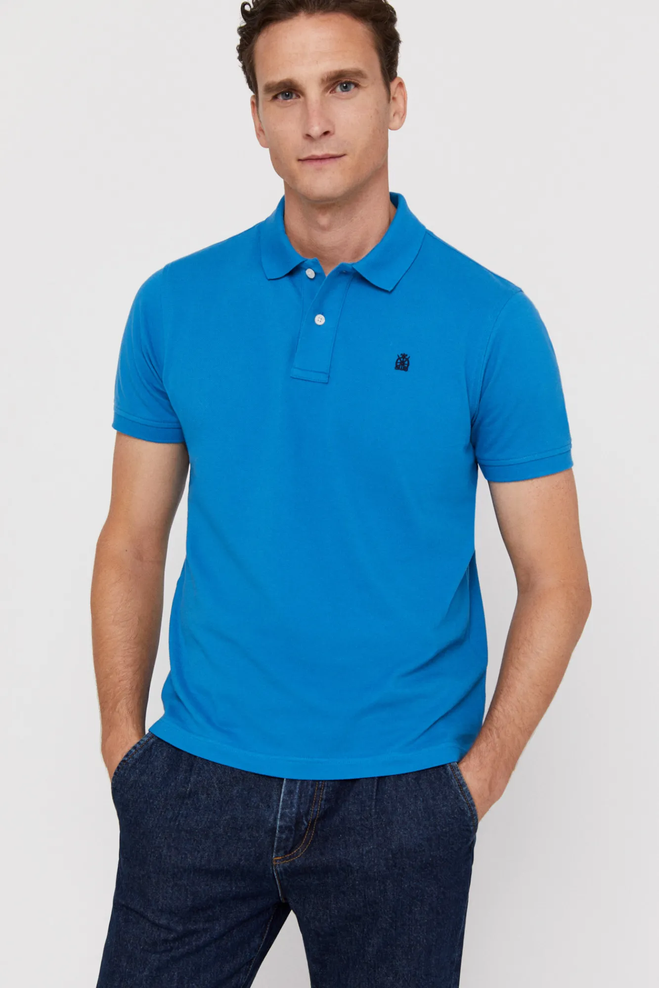 Cortefiel Polo Pique Logo Turquesa Sale