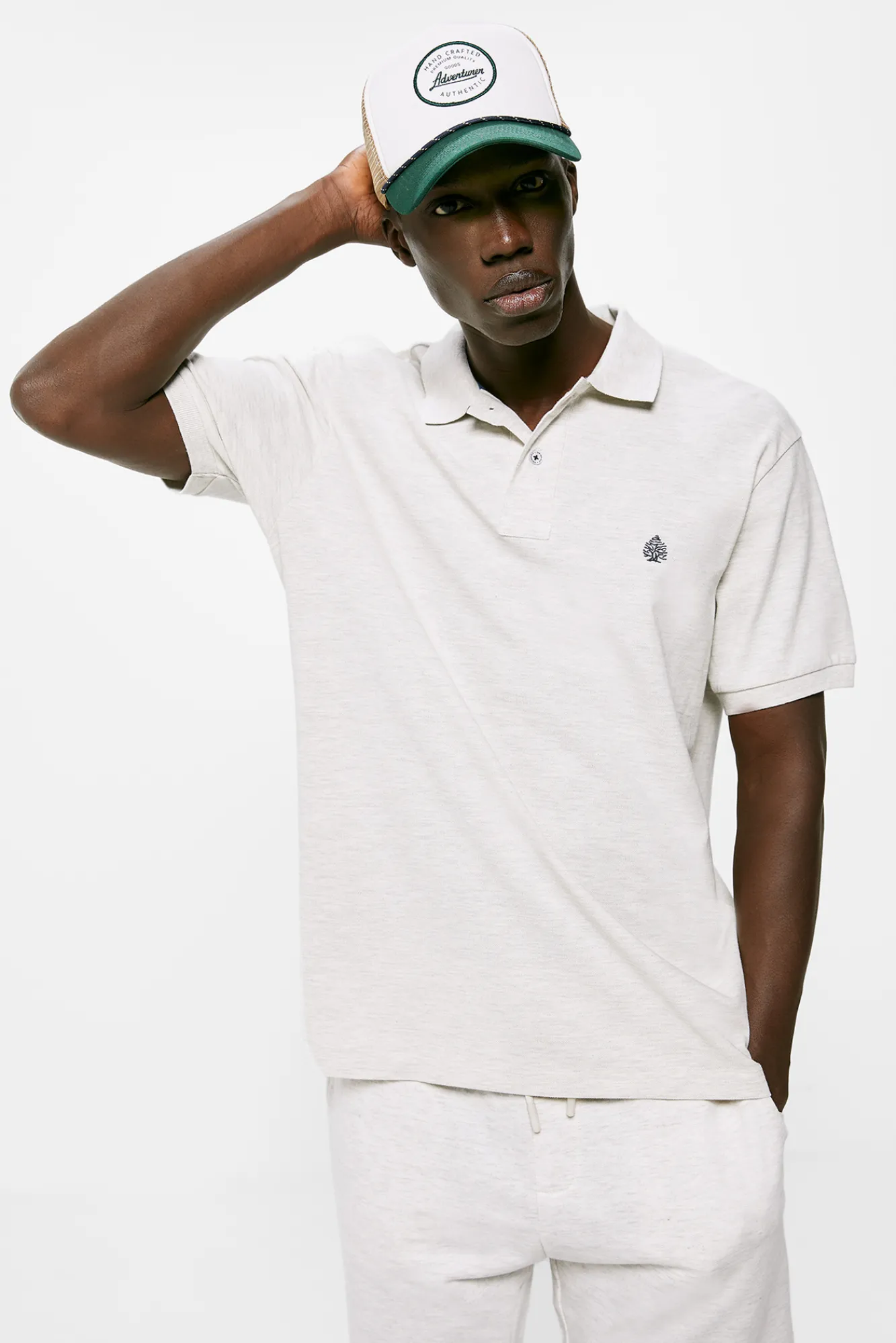 * Polo Pique Overdye Gris Claro Hot