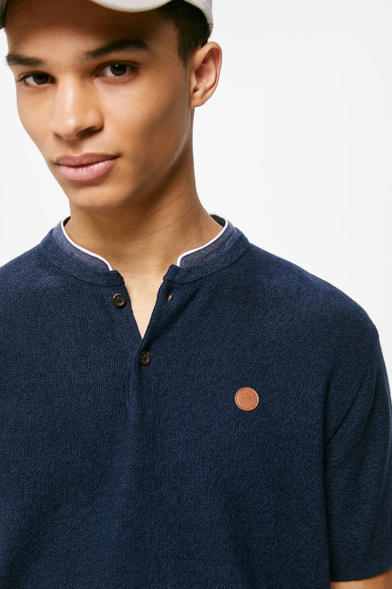 * Polo Punto Cuello Mao Navy Clearance
