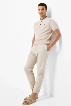 * Polo Punto Cuello Mao Marron Hot