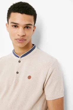 * Polo Punto Cuello Mao Marron Hot