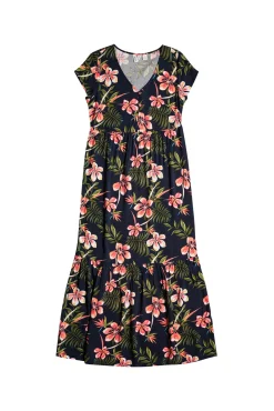 Roxy Popular Song - Vestido Hasta El Tobillo Para Mujer Azul Medio Outlet