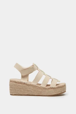 * Sandalia Cangrejera Yute Estampado Tostado