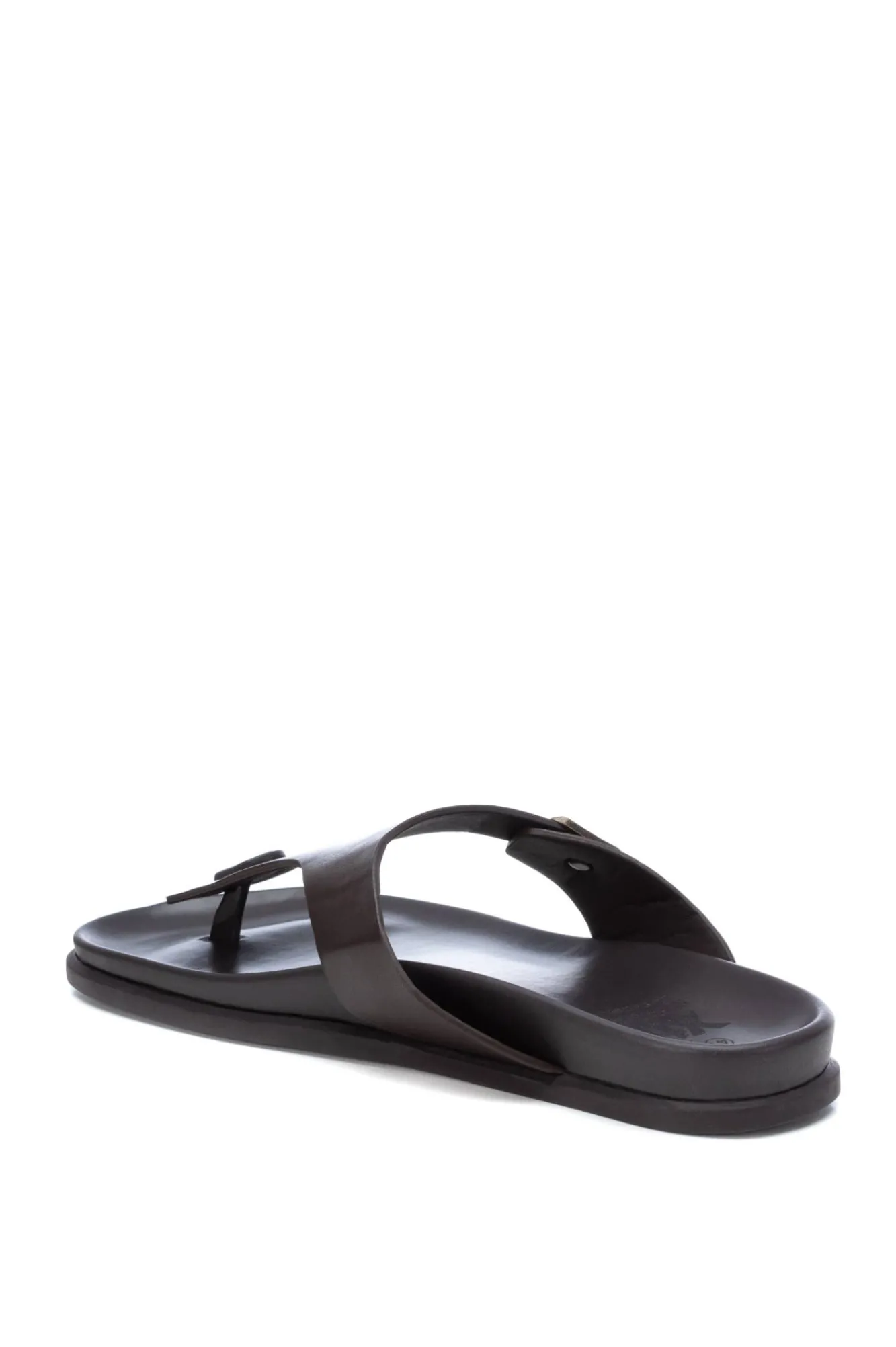 Xti Sandalia De Material Que Imita La Piel De Hombre, Marron Oscuro Outlet