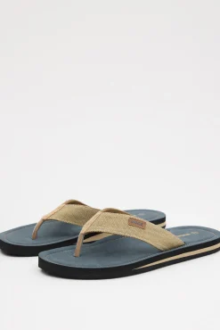 Inside Sandalia Dedo Combinada Loneta Marron Outlet