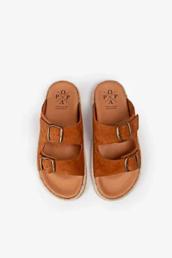 Popa Sandalia Icacos Serraje Cuero Marron Outlet