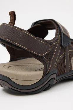 Inside Sandalia Sport Cangrejera Velc Marron Oscuro