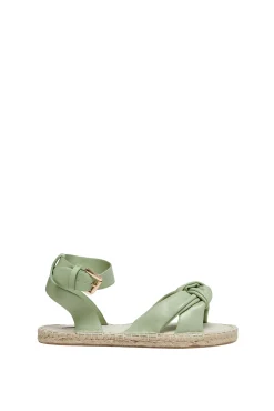 Only Sandalia Suela De Yute Verde Outlet