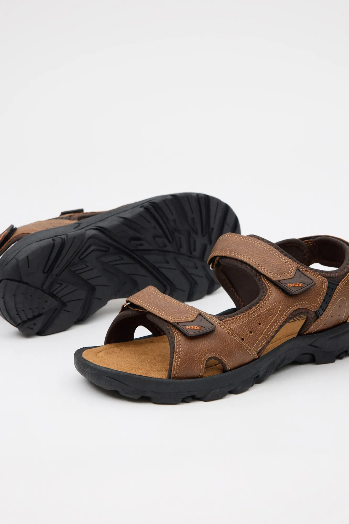 Inside Sandalia Velcro Cangrejera Spo Marron Medio Hot