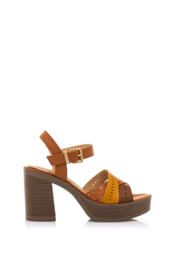 Mustang Sandalias De Tacon New 67 Marron Medio Online