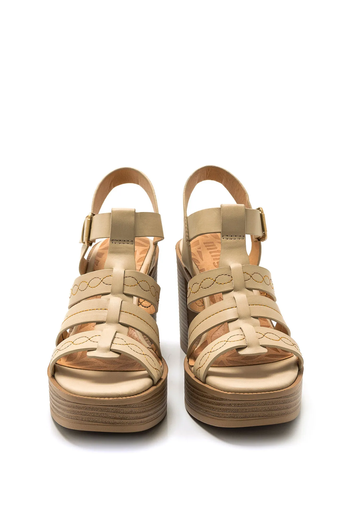 Mustang Sandalias De Tacon New 67 Marron New