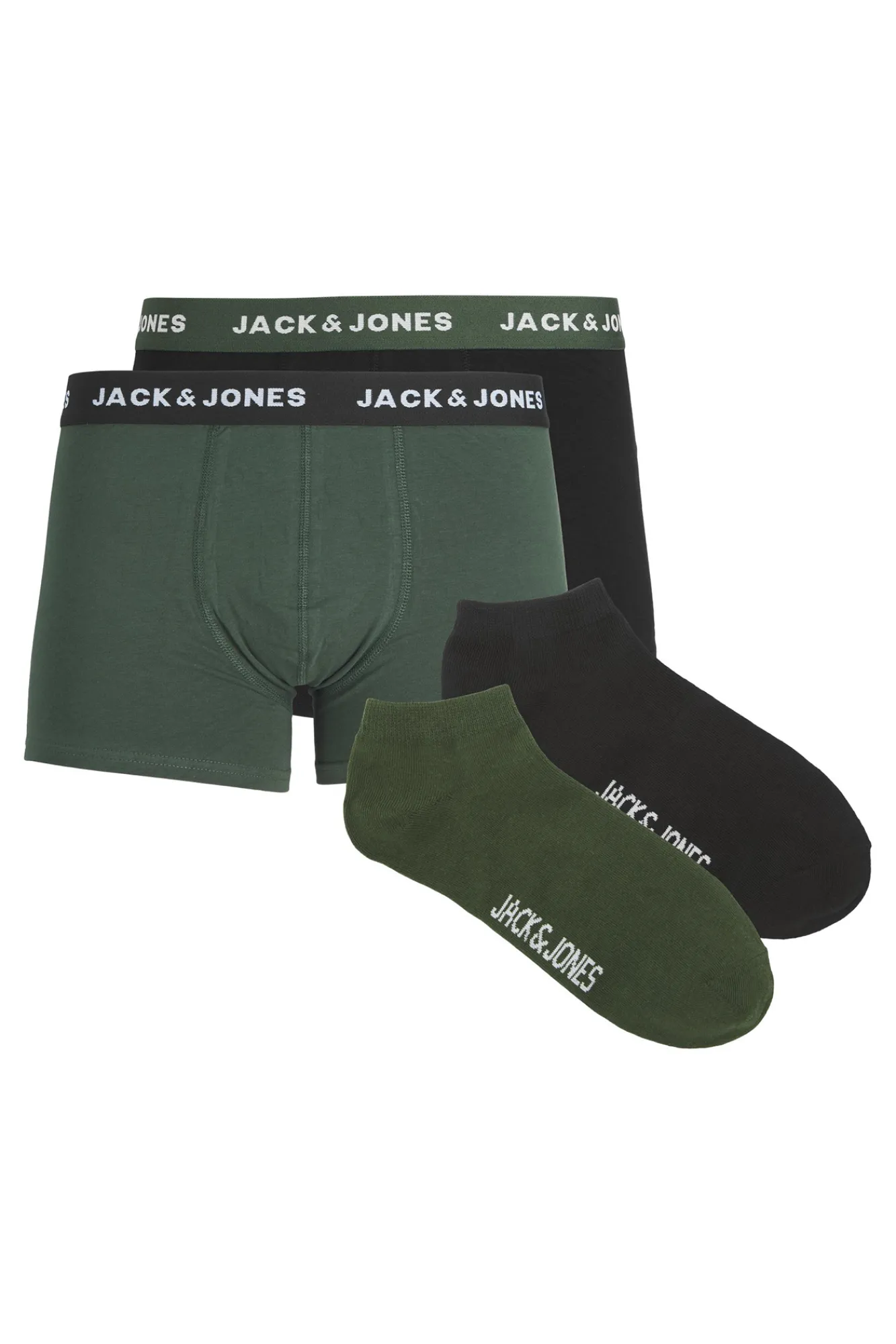 Jack & Jones Set De Boxer Y Calcetines Verde Best