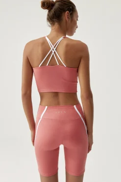Born Living Yoga Short Daira Pink Peach/White Rosa