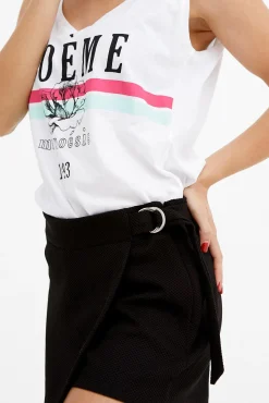 Inside Short Falda Hebilla Negro Discount