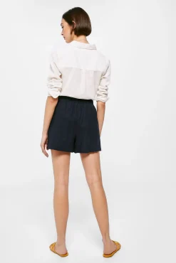 * Short Liso Lino Viscosa Navy Online