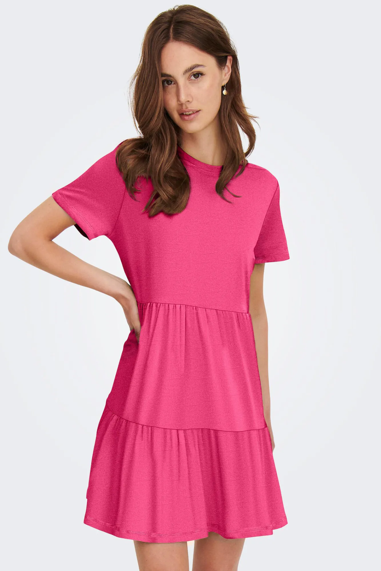 Only Short Regular Fit V-Neck Dress Rosa Best
